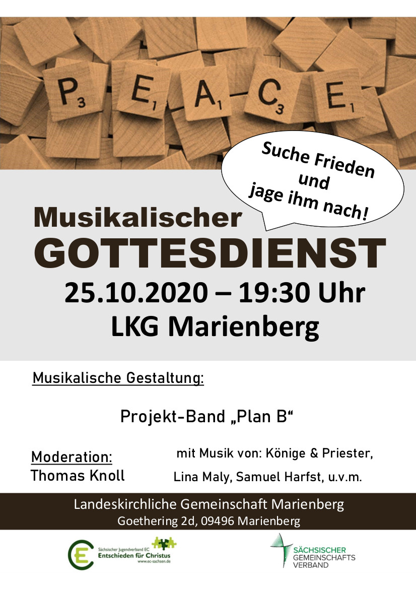 Musikalischer Gottesdienst LKG Plakat Marienberg
